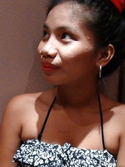 Pinay with big brown nipples gets sticky creampie from white guy