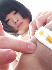 Stop right there Minori chan! That Japanese bikini is not beach legal! Didn't you read the sign? That might be the smallest bikini I've ever