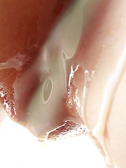 We had a fantasy to cover a busty Japanese girl's body with jizzy cream, but could Maon handle the sweet drippy drops? She's full of wild he