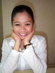 Pretty young Filipina babe undresses after class is out